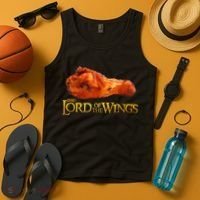 Lord Of The Wings Funny BBQ Chef Cook Chicken Wings Tank Top thumb 4