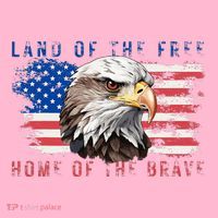 Land Of The Free Home Of The Brave Bald Eagle Us Flag T-Shirt thumb 7