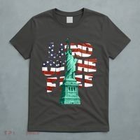 Land Of The Free Statue Of Liberty American Flag T-Shirt thumb 5