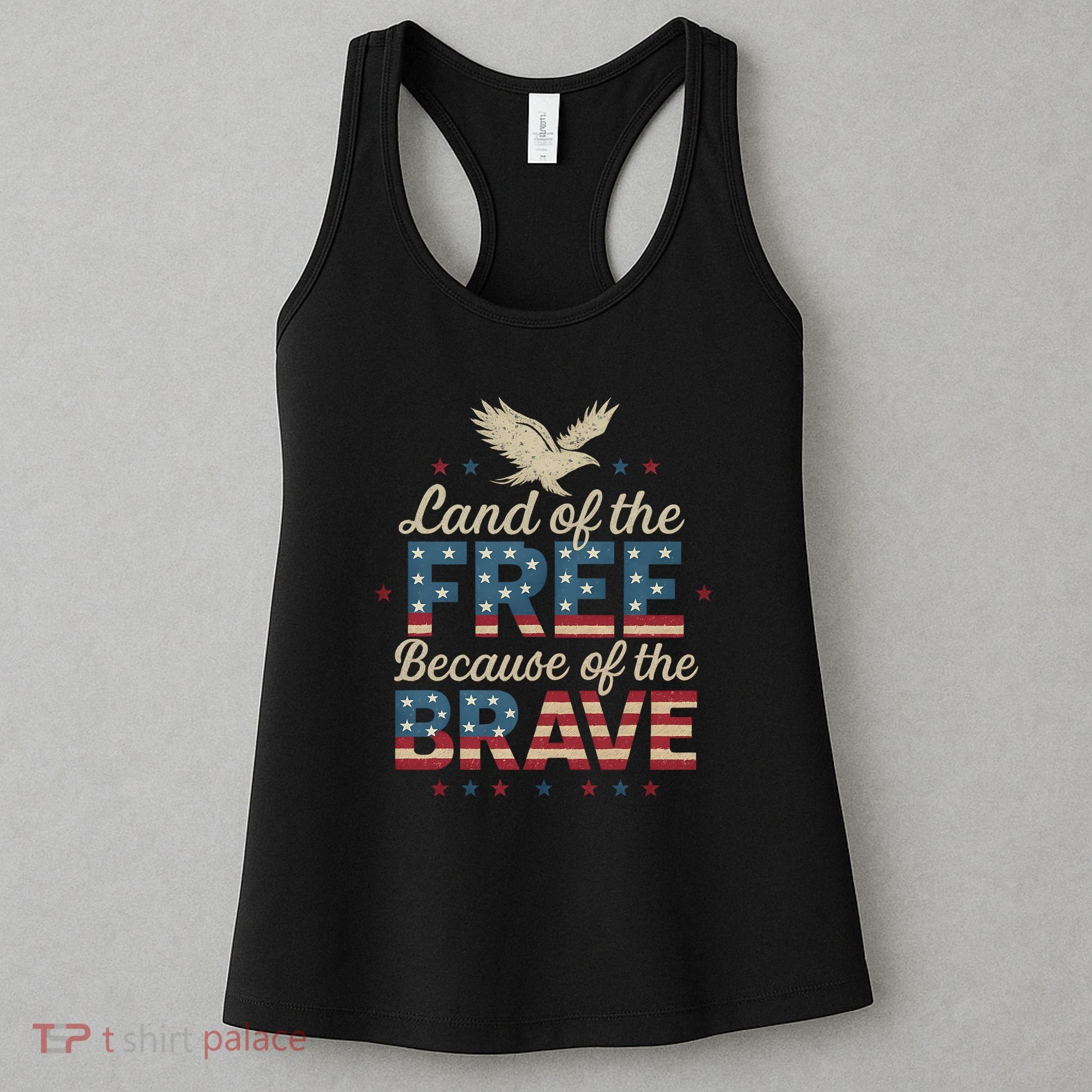 Land of the Free Because of the Brave Women's Tank Top