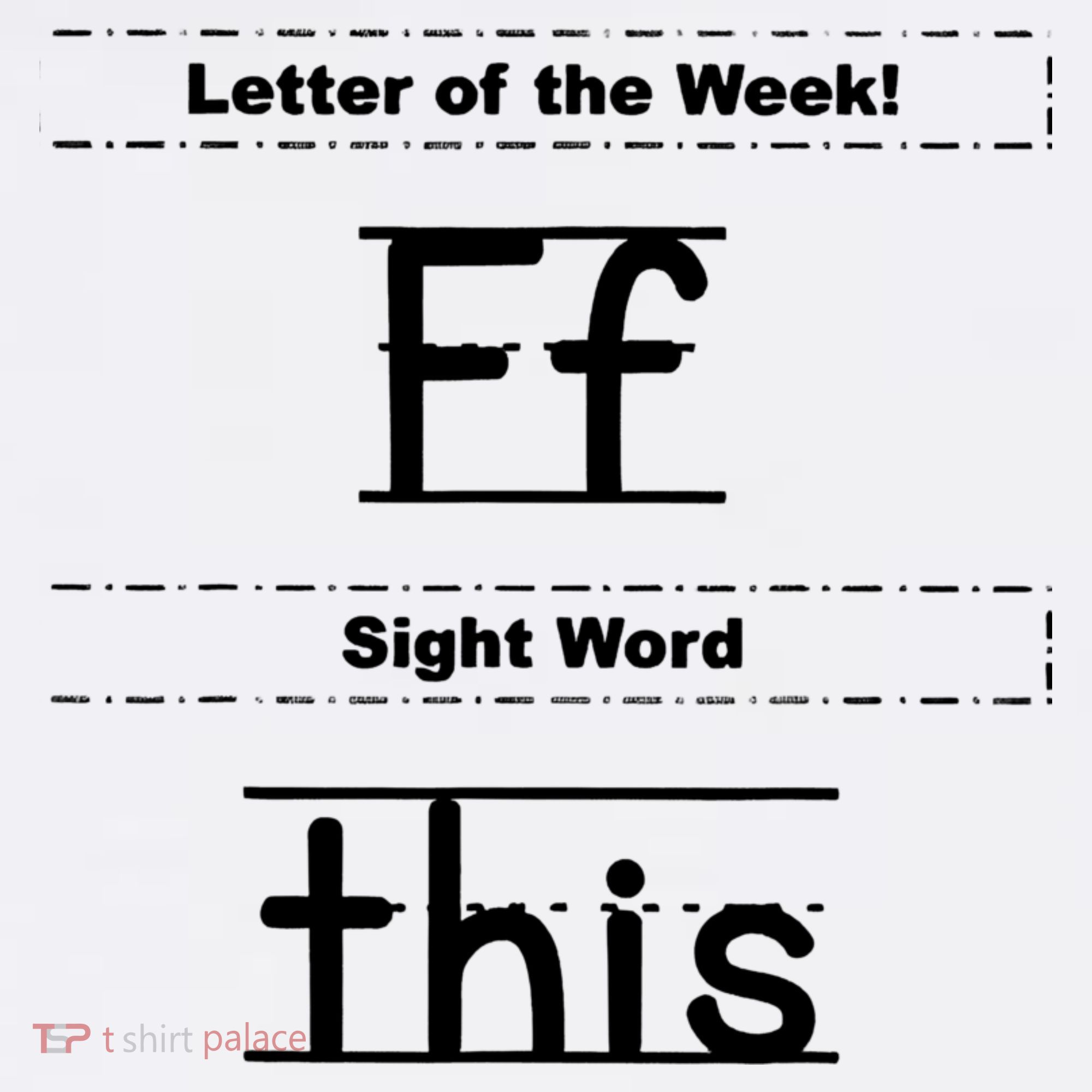 Letter Of The Week Ff Sight Word This Women's Tank Top