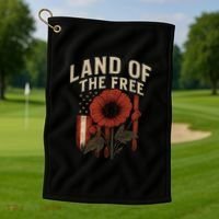 Land of the Free Golf Towel thumb 1
