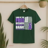 Land Of The Free Because My Mommy Is Brave #Militarychild T-Shirt thumb 2