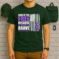 Land Of The Free Because My Mommy Is Brave #Militarychild T-Shirt thumb 6