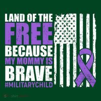 Land Of The Free Because My Mommy Is Brave #Militarychild T-Shirt thumb 7