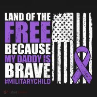 Land Of The Free Because My Daddy Is Brave #Militarychild Women's Hoodie thumb 2