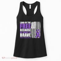 Land Of The Free Because My Daddy Is Brave #Militarychild Women's Tank Top thumb 0