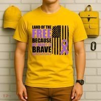 Land Of The Free Because My Daddy Is Brave #Militarychild T-Shirt thumb 6
