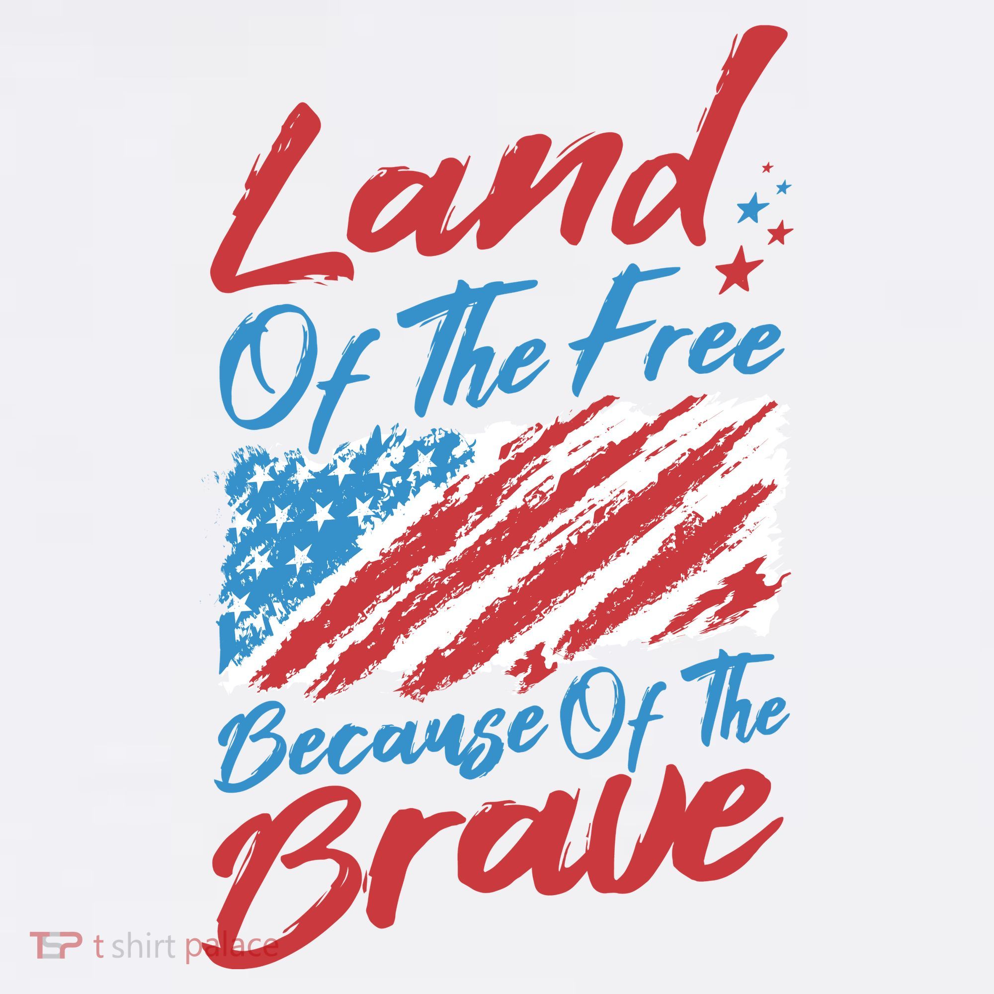 Land Of The Free Because Of The Brave American Flag T-Shirt