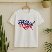 Land of the Free Because of the Brave T-Shirt thumb 2