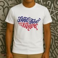 Land of the Free Because of the Brave T-Shirt thumb 3
