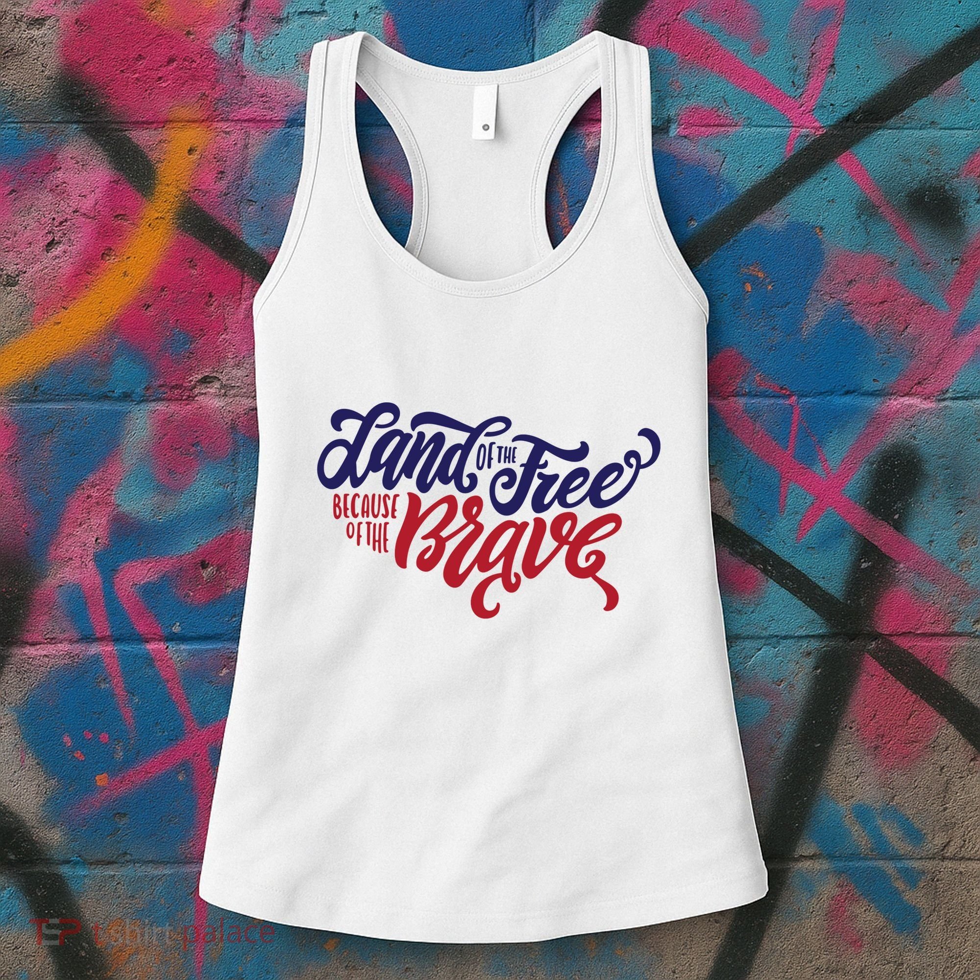 Land of the Free Because of the Brave Women's Tank Top