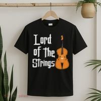 Lord Of The Strings Double Bass Musician Funny Orchestra T-Shirt thumb 2