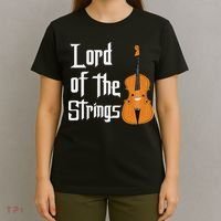 Lord Of The Strings Double Bass Musician Funny Orchestra T-Shirt thumb 4