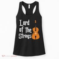 Lord Of The Strings Double Bass Musician Funny Orchestra Women's Tank Top thumb 0