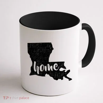 Louisiana Home State Coffee Mug back