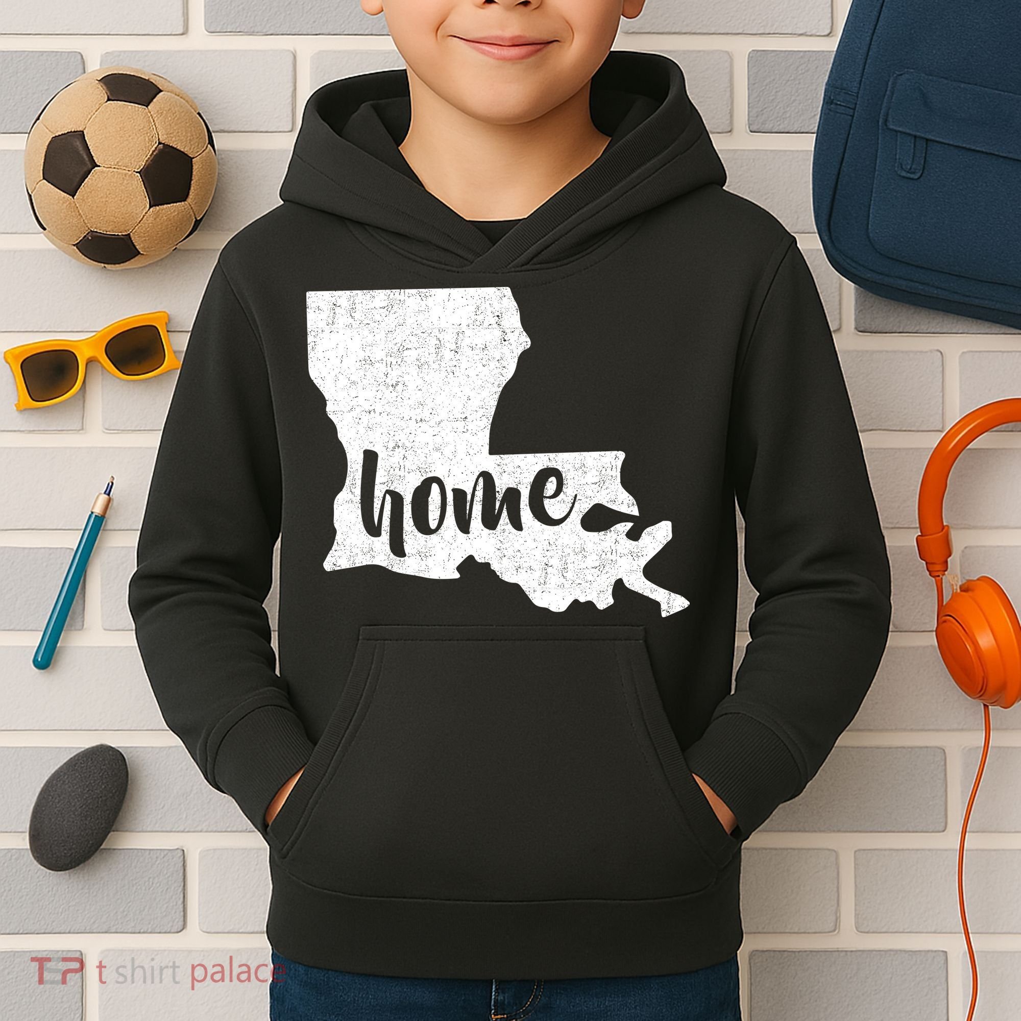 Louisiana Home State Kids Hoodie