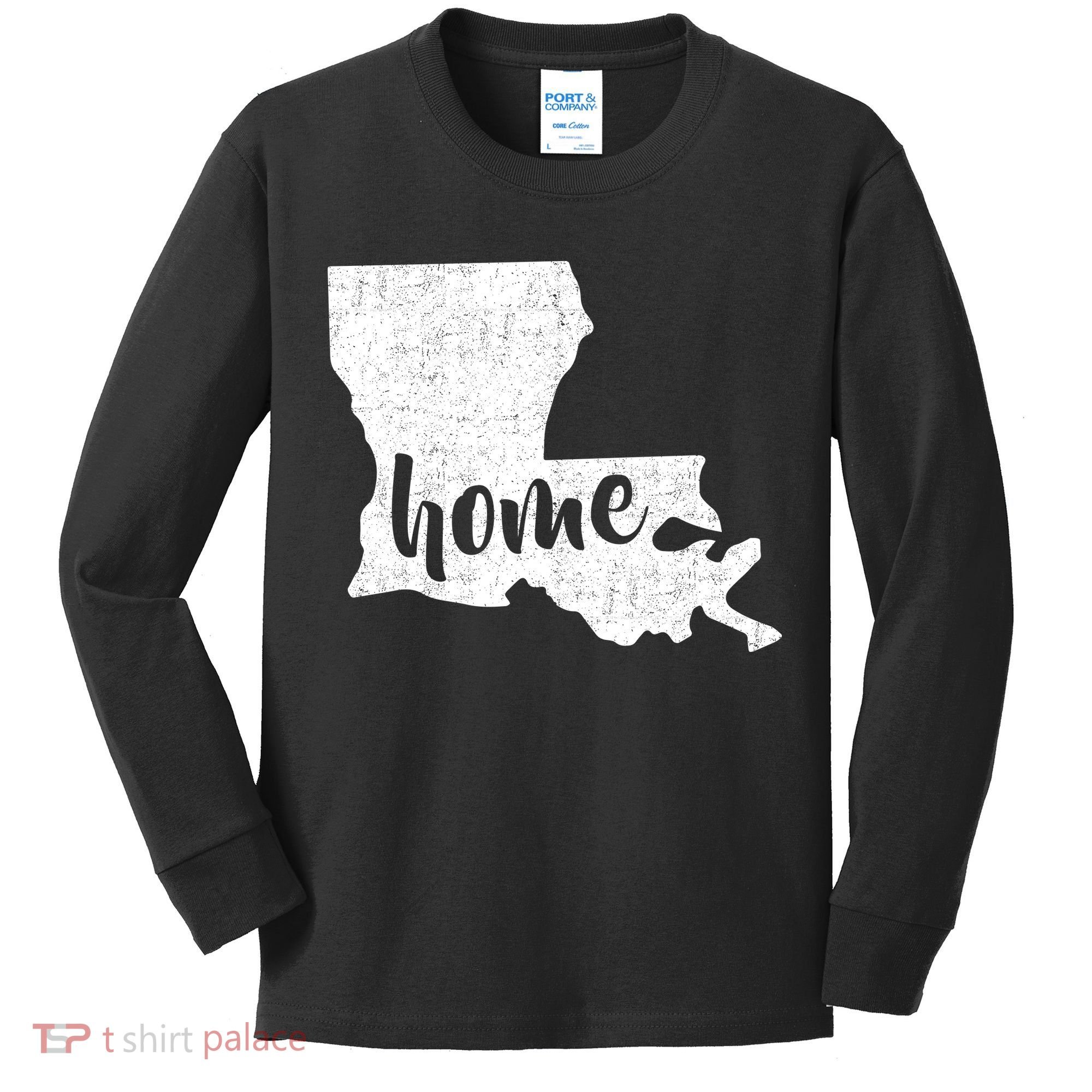 Louisiana Home State Kids Long Sleeve Shirt