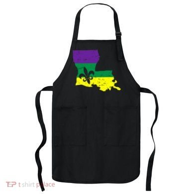 Louisiana Mardi Gras Apron