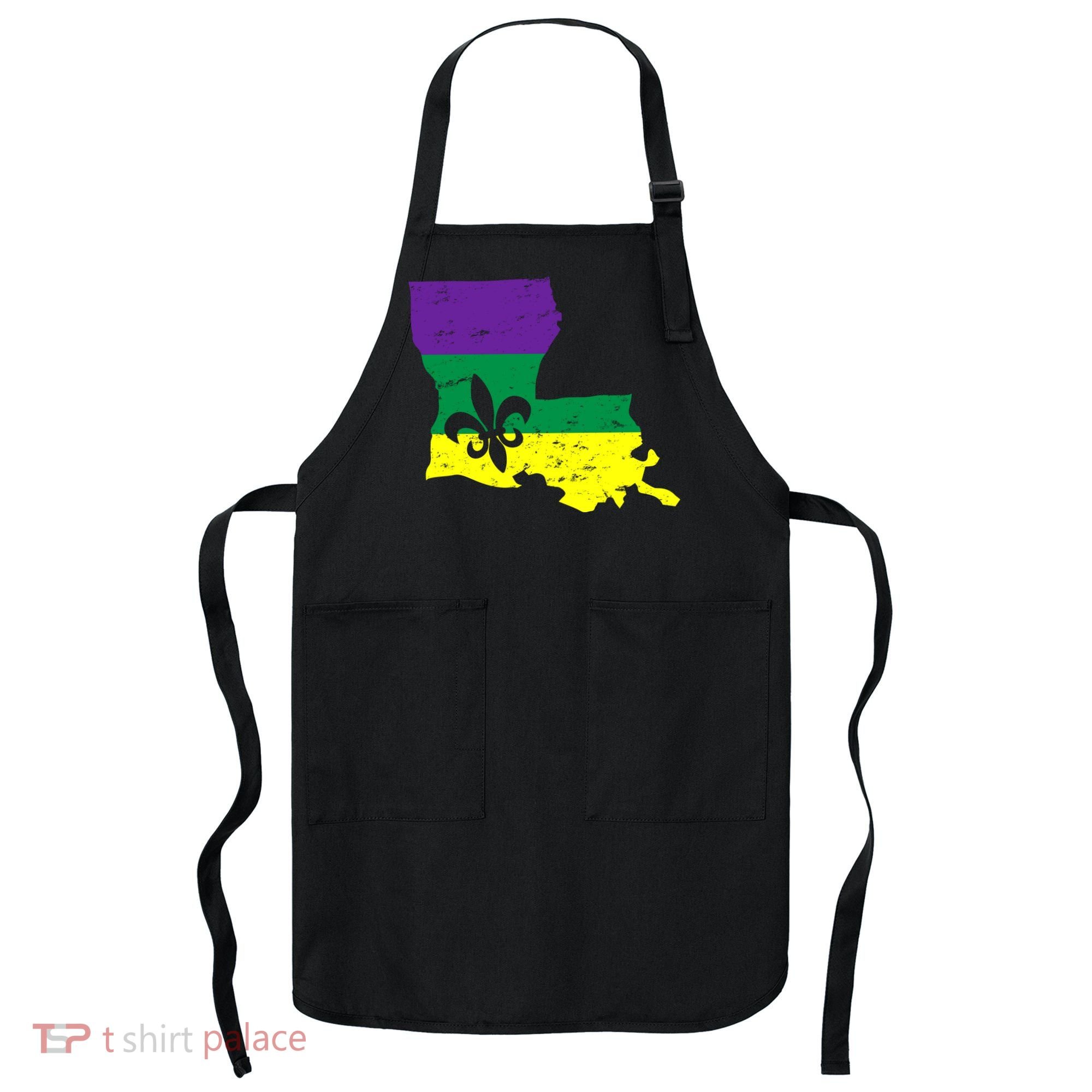 Louisiana Mardi Gras Apron