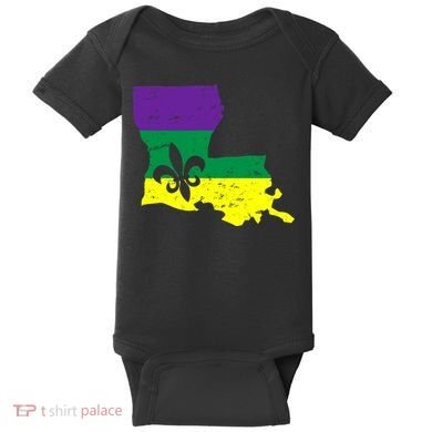 Louisiana Mardi Gras Baby Bodysuit