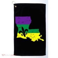 Louisiana Mardi Gras Golf Towel thumb 0