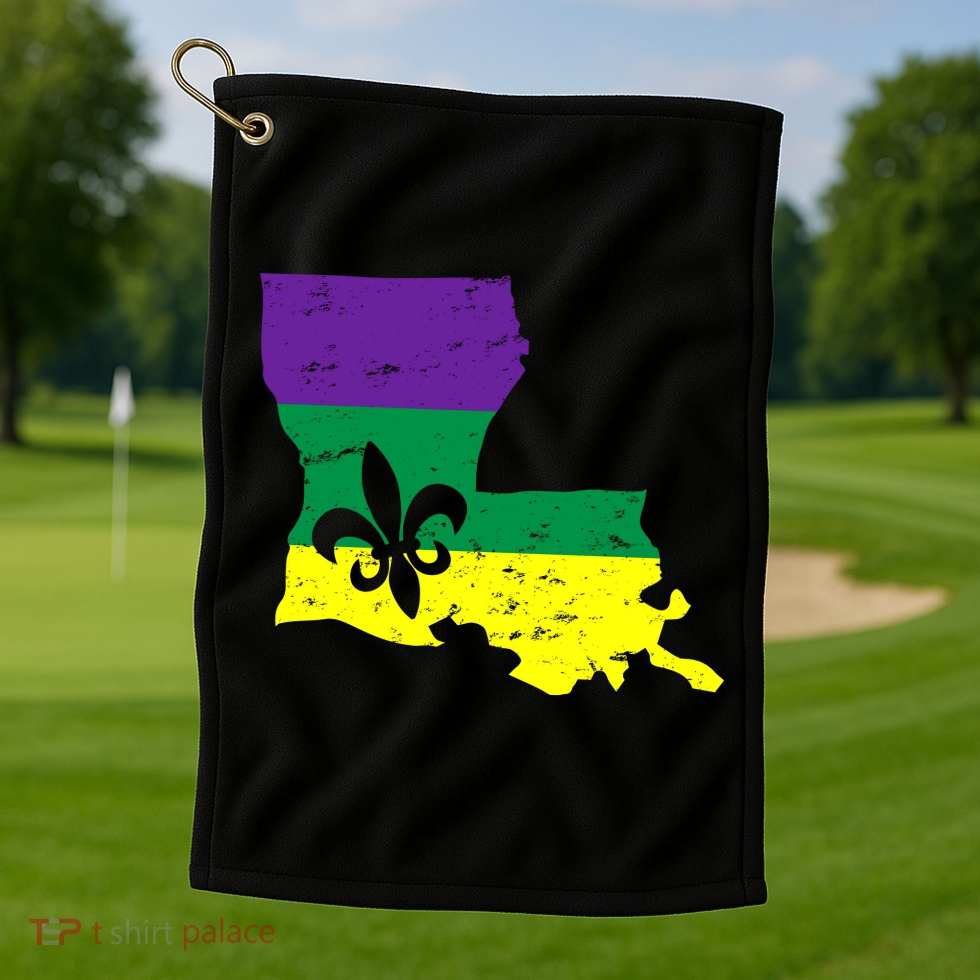 Louisiana Mardi Gras Golf Towel