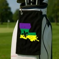 Louisiana Mardi Gras Golf Towel thumb 2