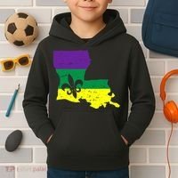 Louisiana Mardi Gras Kids Hoodie thumb 2