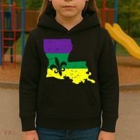 Louisiana Mardi Gras Kids Hoodie thumb 3