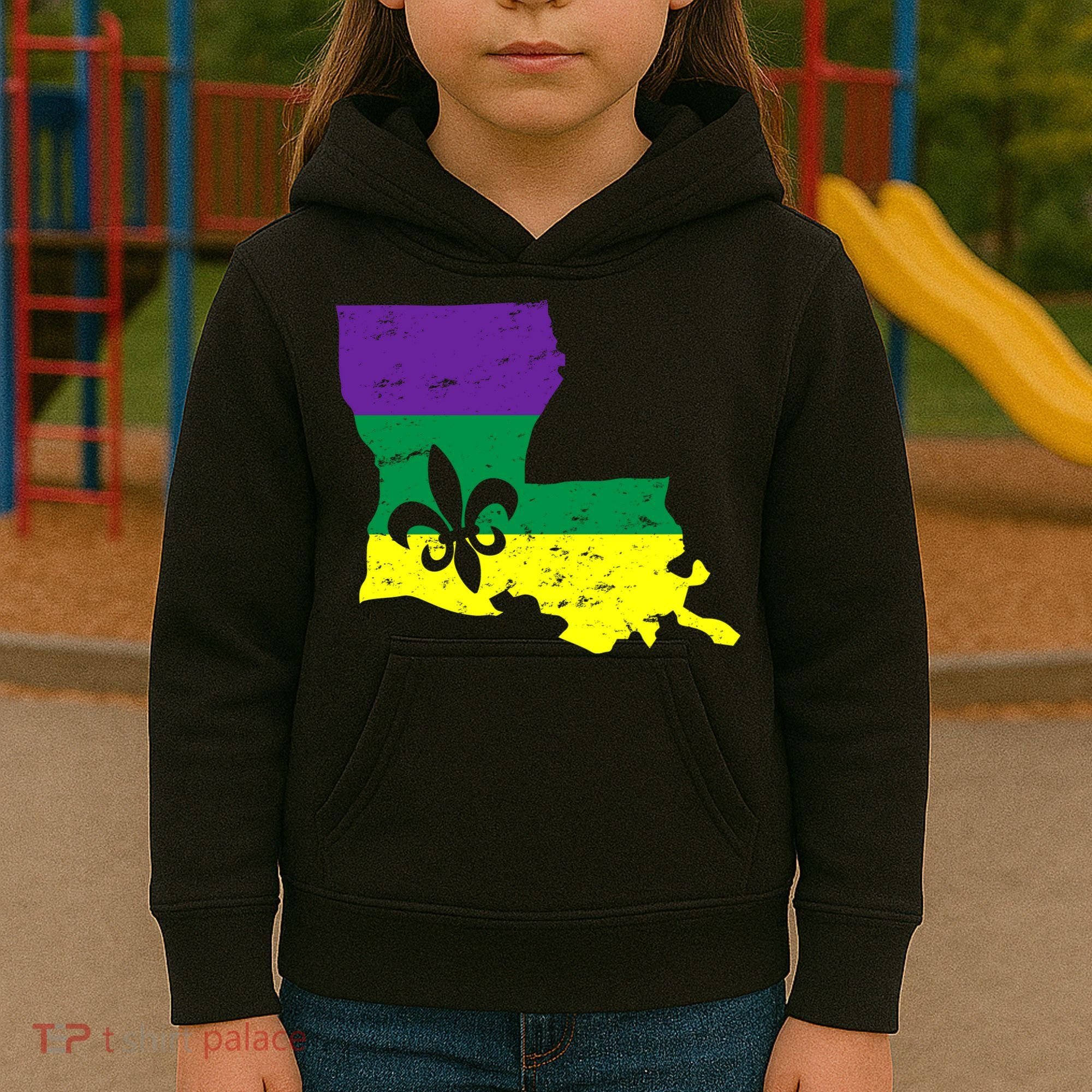 Louisiana Mardi Gras Kids Hoodie