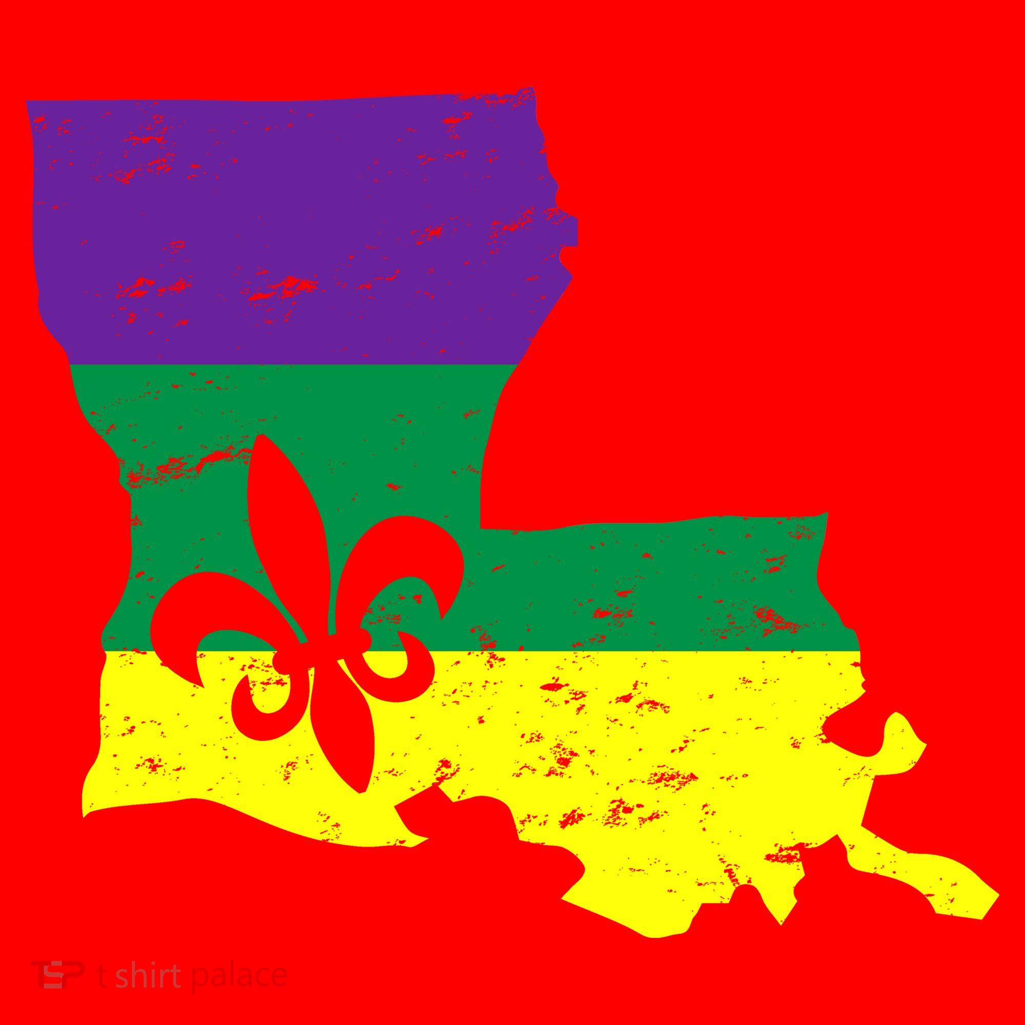 Louisiana Mardi Gras Santa Hat