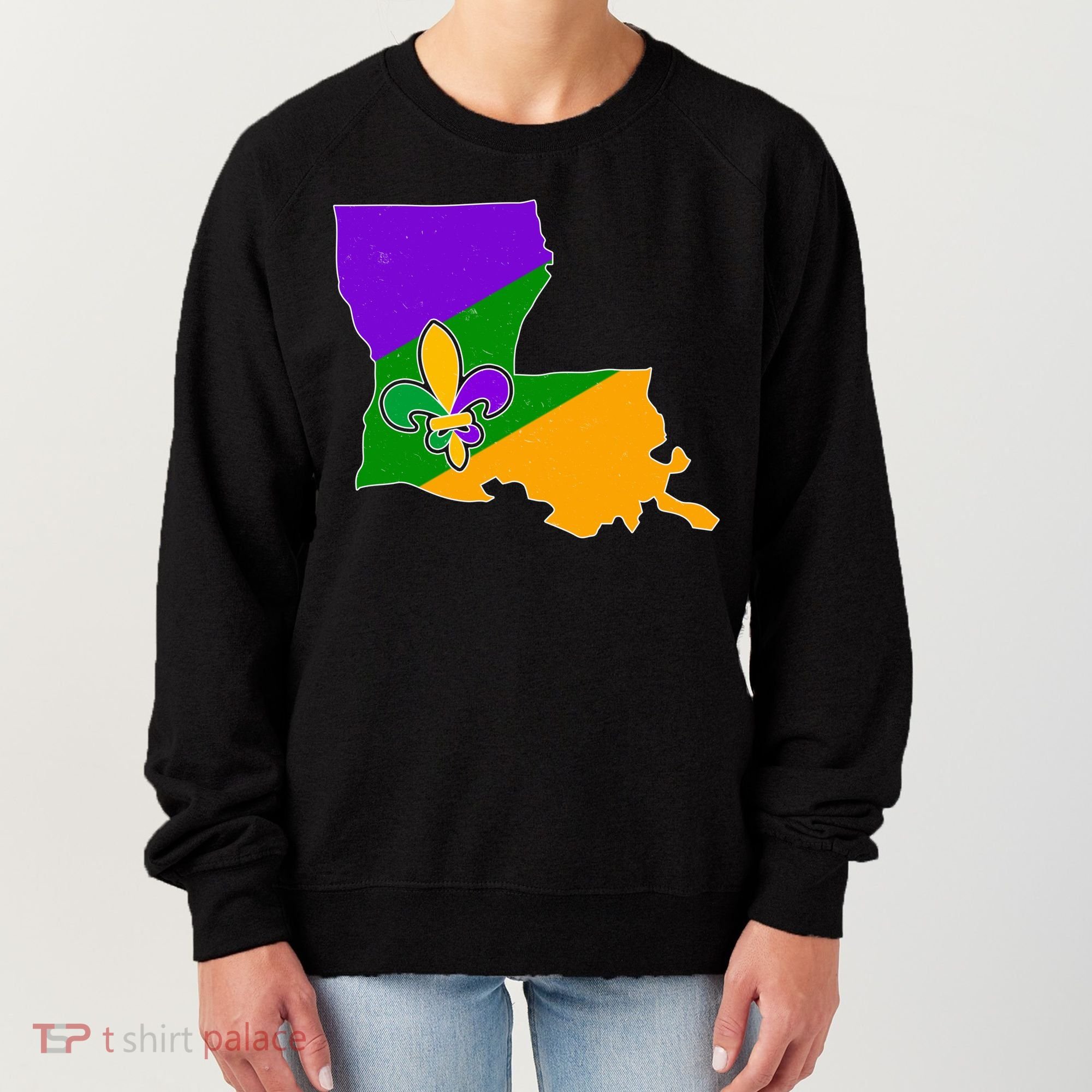Louisiana Mardi Gras Fleur De Lis Women's Sweatshirt