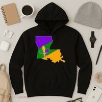 Louisiana Mardi Gras Fleur De Lis Hoodie thumb 3