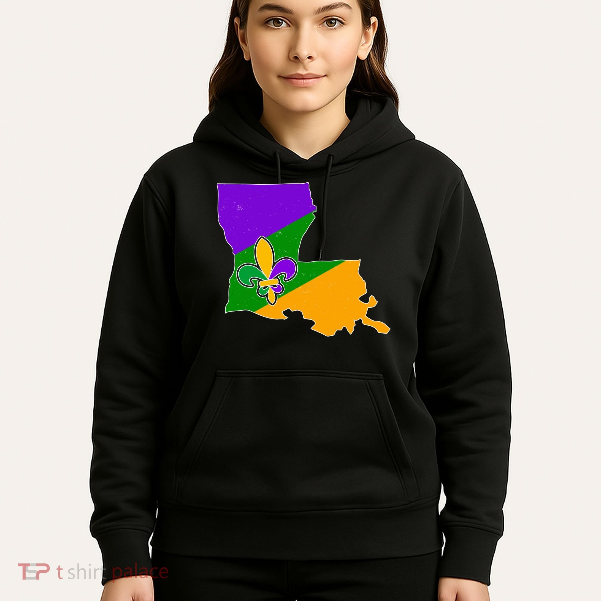 Louisiana Mardi Gras Fleur De Lis Hoodie