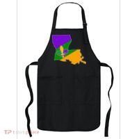 Louisiana Mardi Gras Fleur De Lis Apron thumb 0