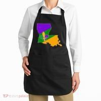 Louisiana Mardi Gras Fleur De Lis Apron thumb 2