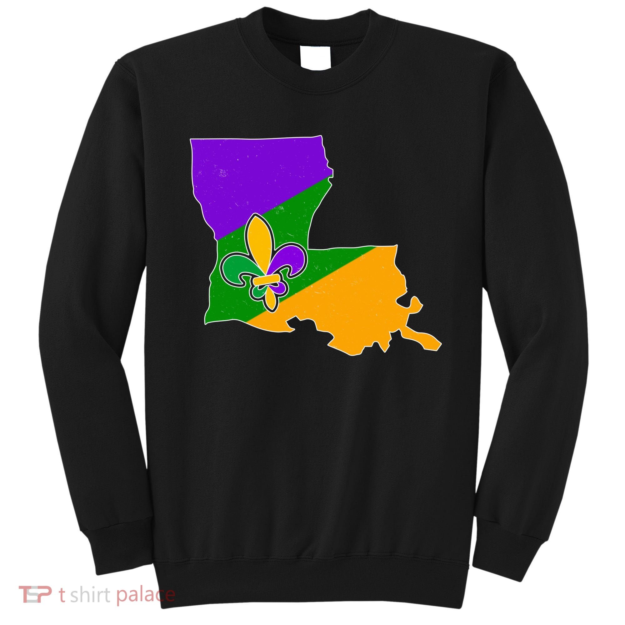 Louisiana Mardi Gras Fleur De Lis Sweatshirt