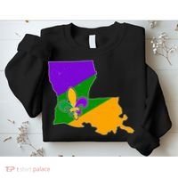 Louisiana Mardi Gras Fleur De Lis Sweatshirt thumb 2