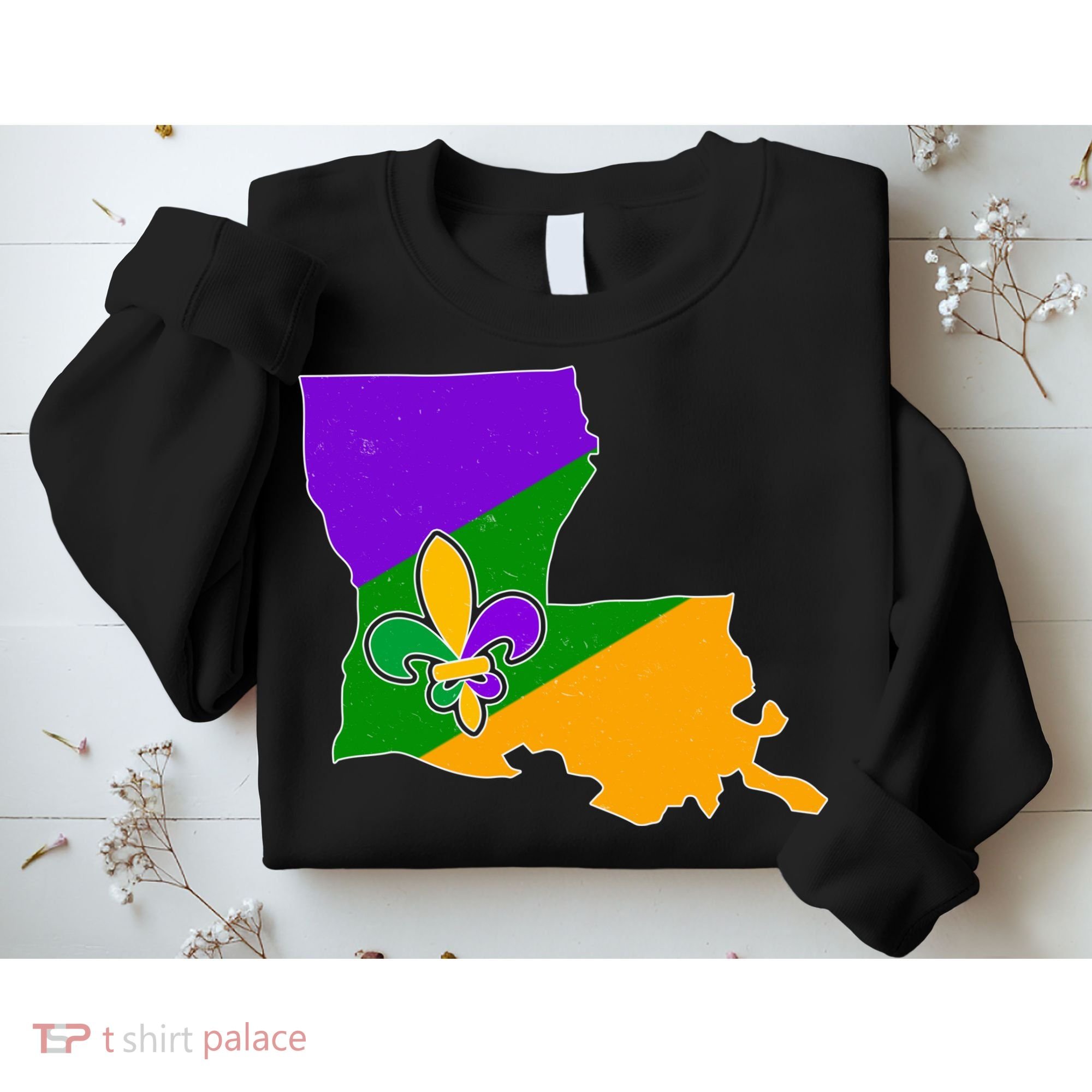Louisiana Mardi Gras Fleur De Lis Sweatshirt