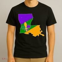 Louisiana Mardi Gras Fleur De Lis T-Shirt thumb 3