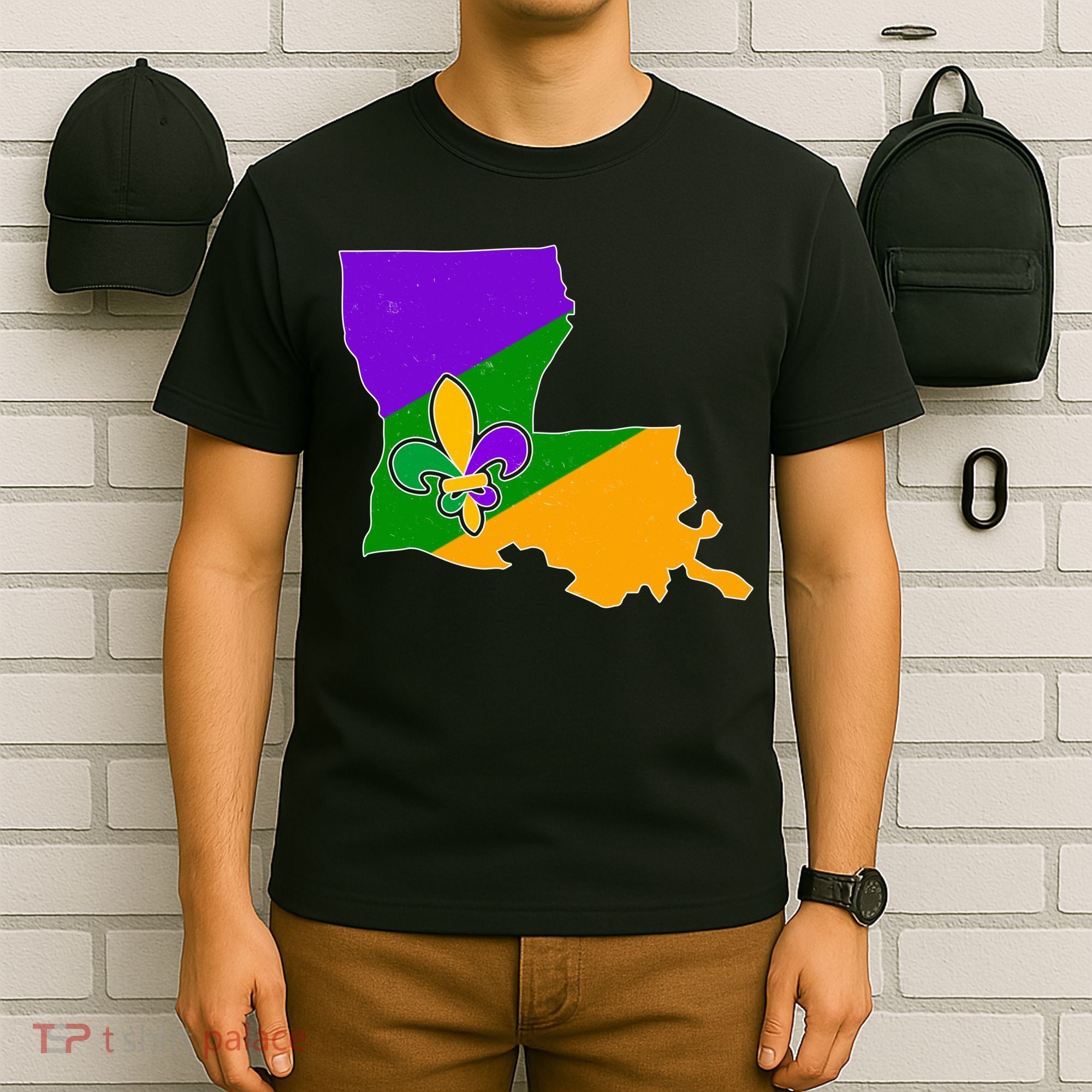 Louisiana Mardi Gras Fleur De Lis T-Shirt