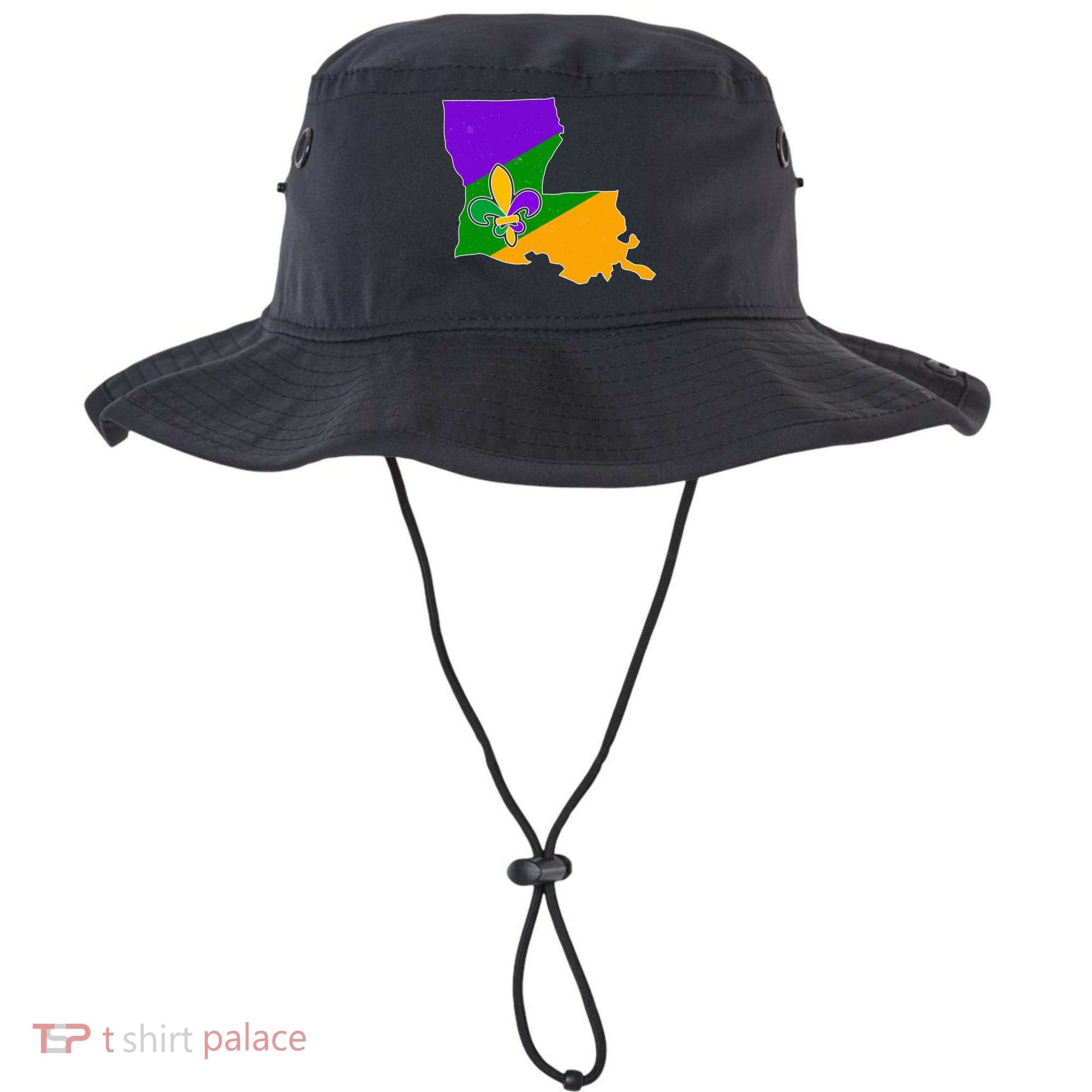 Louisiana Mardi Gras Fleur De Lis Bucket Hat