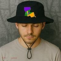 Louisiana Mardi Gras Fleur De Lis Bucket Hat thumb 2