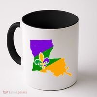 Louisiana Mardi Gras Fleur De Lis Coffee Mug thumb 0
