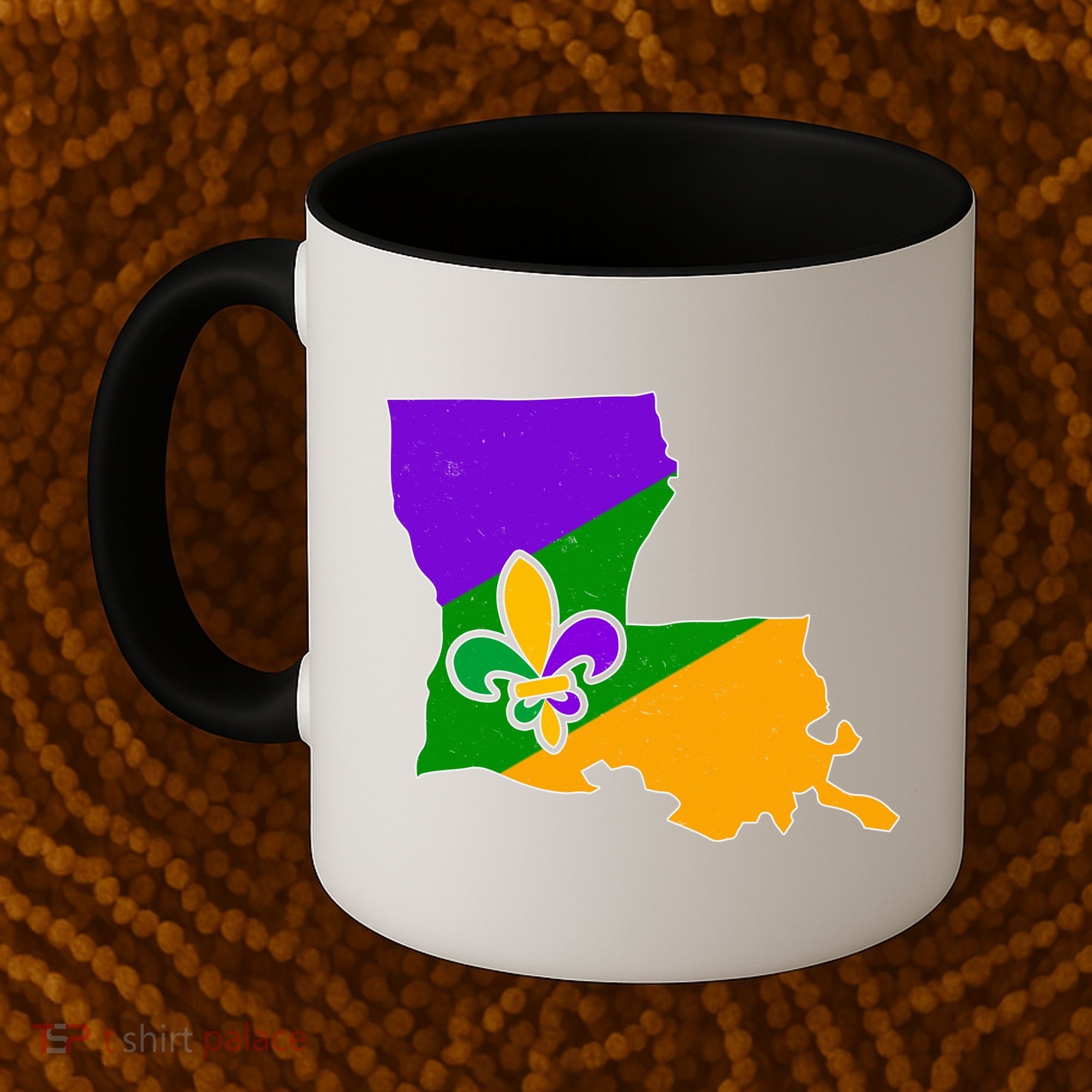 Louisiana Mardi Gras Fleur De Lis Coffee Mug