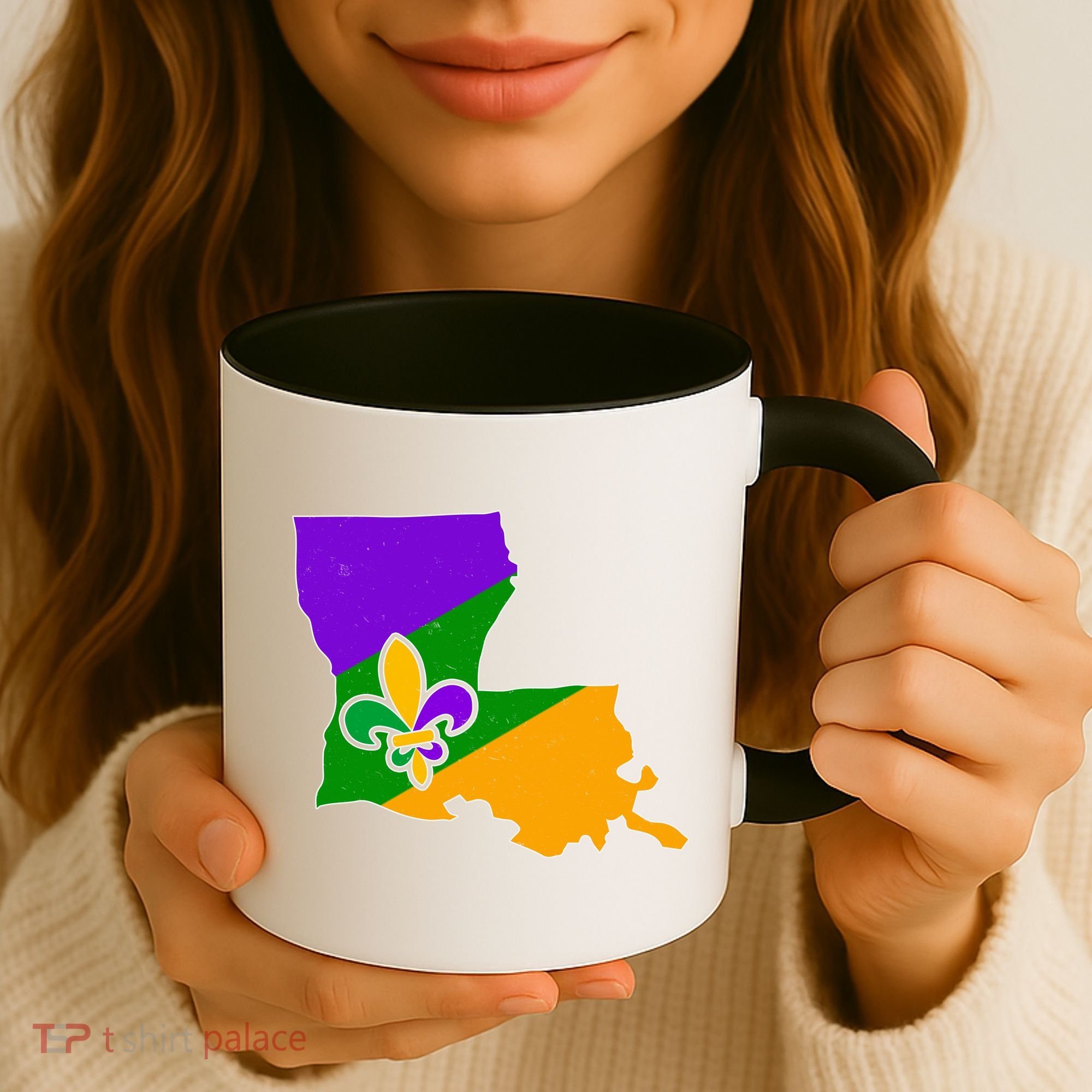 Louisiana Mardi Gras Fleur De Lis Coffee Mug