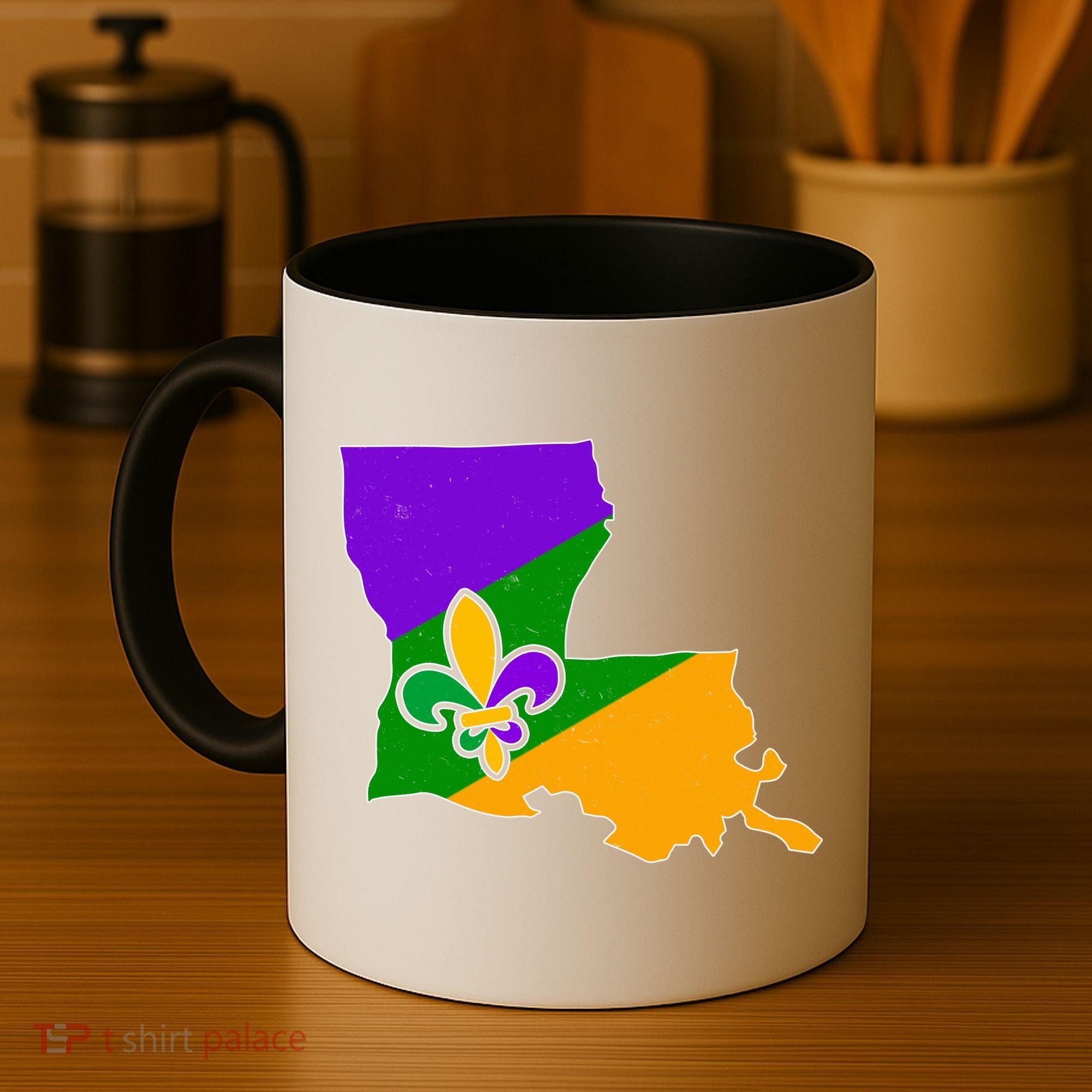 Louisiana Mardi Gras Fleur De Lis Coffee Mug