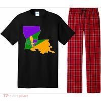Louisiana Mardi Gras Fleur De Lis Pajama Set thumb 0