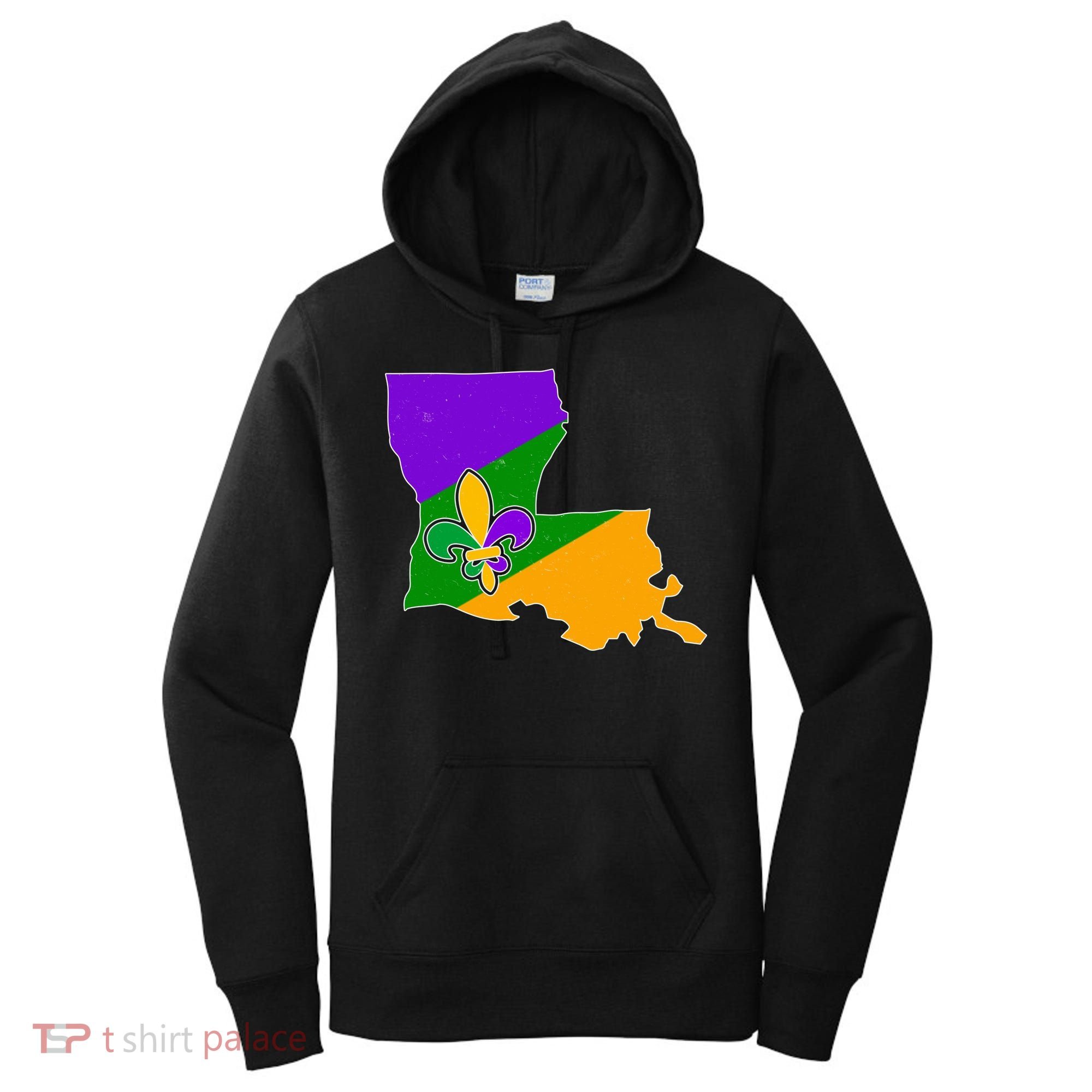 Louisiana Mardi Gras Fleur De Lis Women's Hoodie